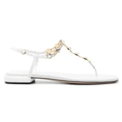 Online e lædersandaler med strass Dame Sandaler