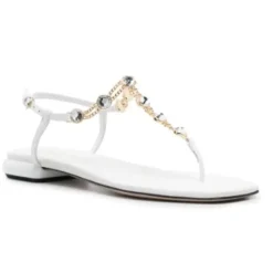 Online e lædersandaler med strass Dame Sandaler