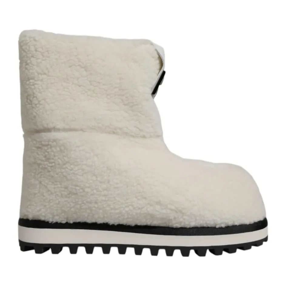 Clearance e Shearling Mid Calf Støvler Vinterstøvler