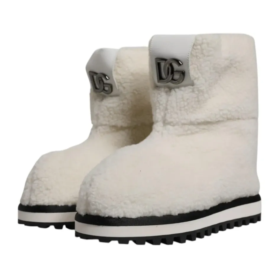 Clearance e Shearling Mid Calf Støvler Vinterstøvler
