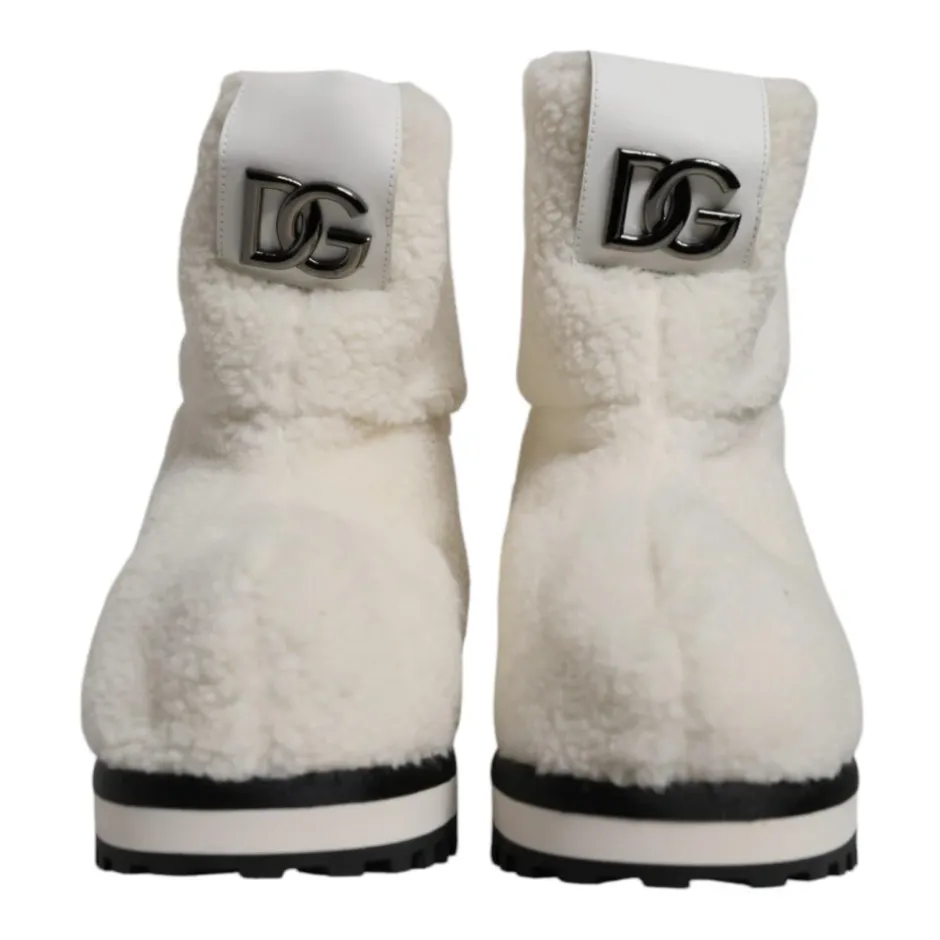 Clearance e Shearling Mid Calf Støvler Vinterstøvler