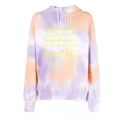 Online Hypersummer Graphic-Print Tie-Dye Hoodie Dame Striktrøjer & Sweatere