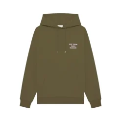 Clearance Ikonisk Slogan Hættetrøje i Khaki Trøjer