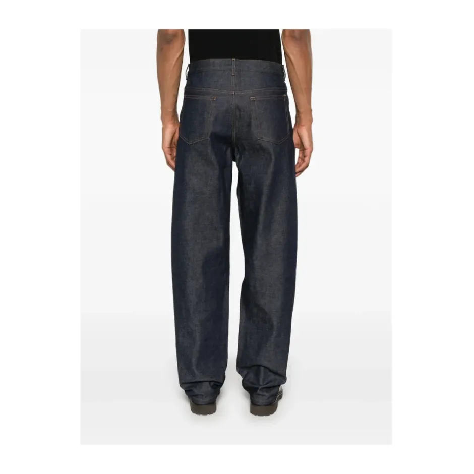 Indigo Denim Straight Leg Jeans Jeans