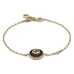 Best Interlocking armbånd i t d, onyx og diamant Dame Smykker