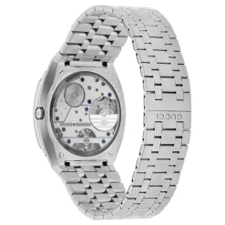 Clearance Interlocking G Blå Skive Rustfrit Stål Armbånd Dame Ure