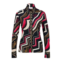 Best Istrice Print Langærmet Jersey Skjorte Dame Bluser & Skjorter
