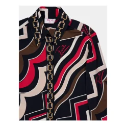 Best Istrice Print Langærmet Jersey Skjorte Dame Bluser & Skjorter