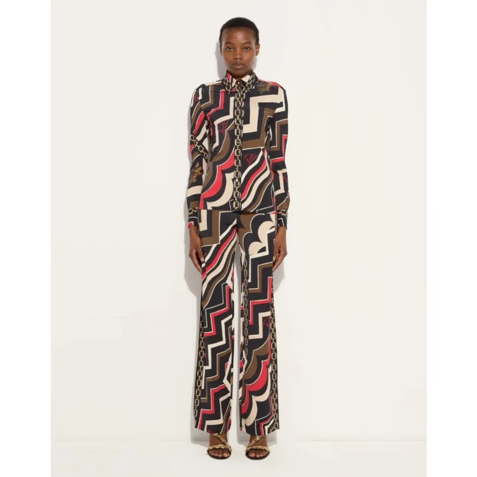 Best Istrice Print Straight-Leg Bukser Dame Bukser
