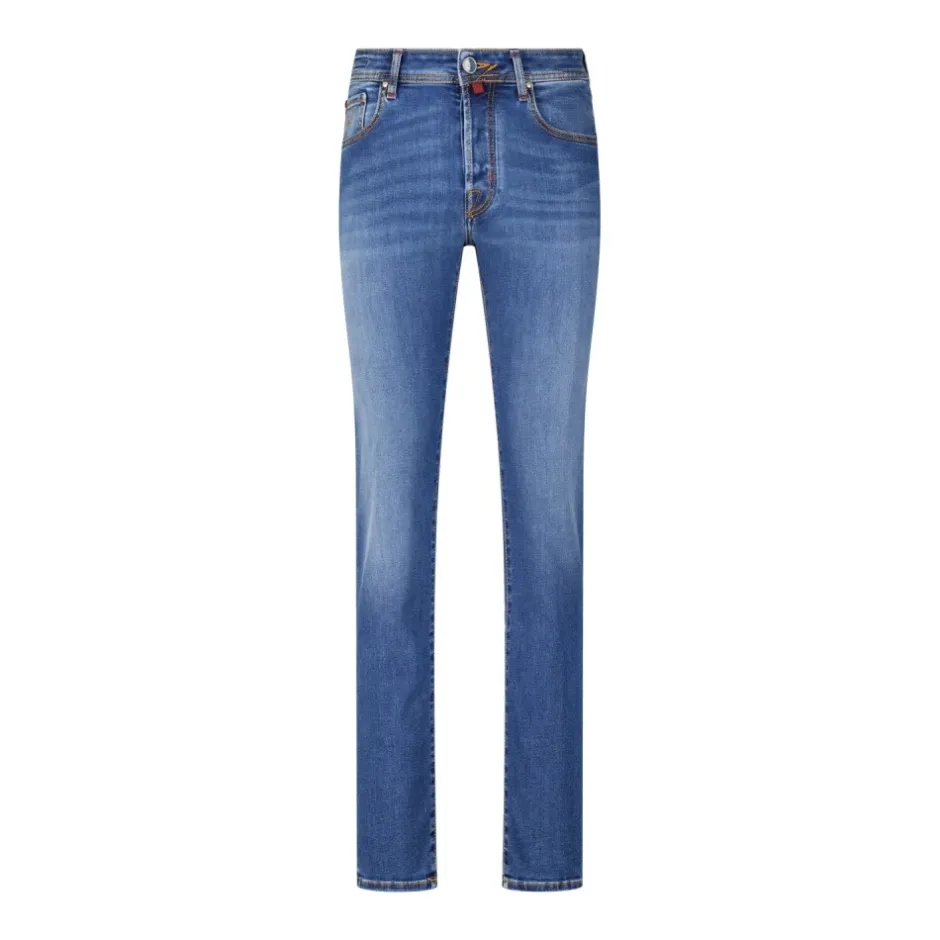 Italiensk Håndværk Slim-Fit Jeans med Unikke Design Detaljer Jeans