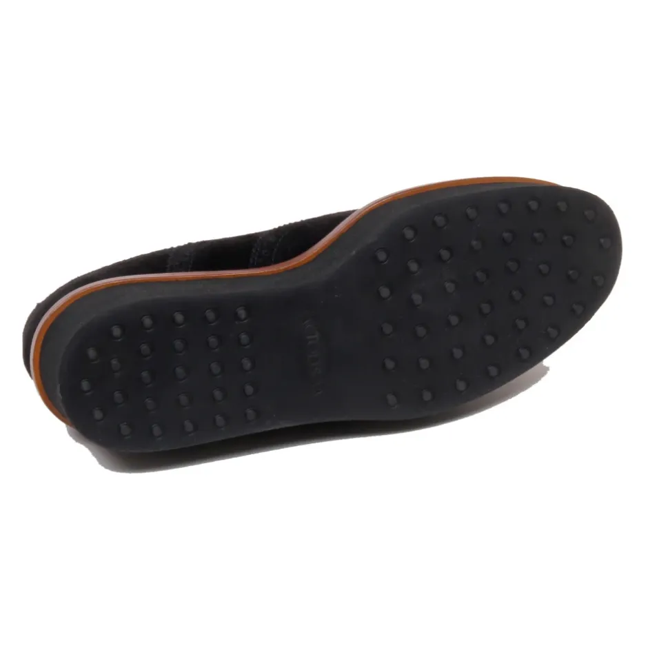 Online Italiensk ruskindssko med kilehæl Dame Snøresko
