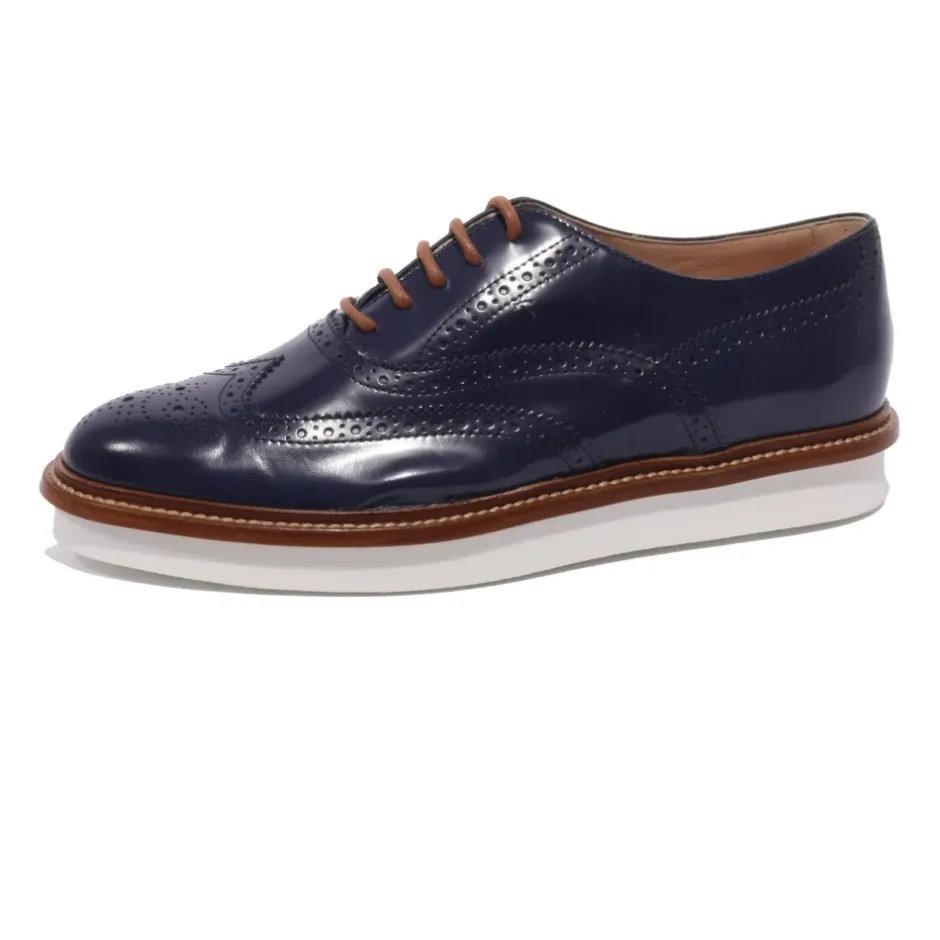 Outlet Italienske Oxford-sko med brogue-detaljer Dame Snøresko