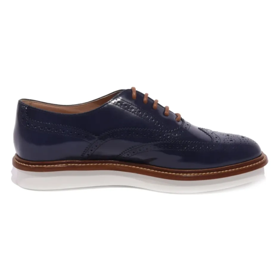 Outlet Italienske Oxford-sko med brogue-detaljer Dame Snøresko