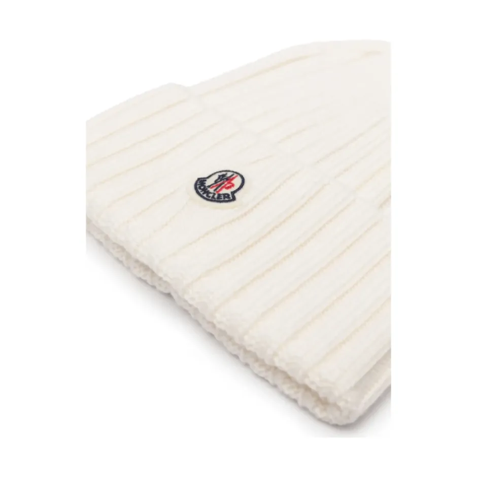 Online Ivory White Ribstrikket Beanie Hat Dame Huer, Kasketter & Hatte|Huer & Kasketter