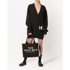 Hot Jacquard Stor Tote Taske Dame Indkøbstasker