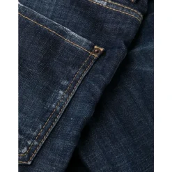 Discount Jeans med bleget effekt og frontknap Jeans