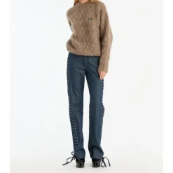Sale Jersey de punto esponjoso Dame Striktrøjer & Sweatere
