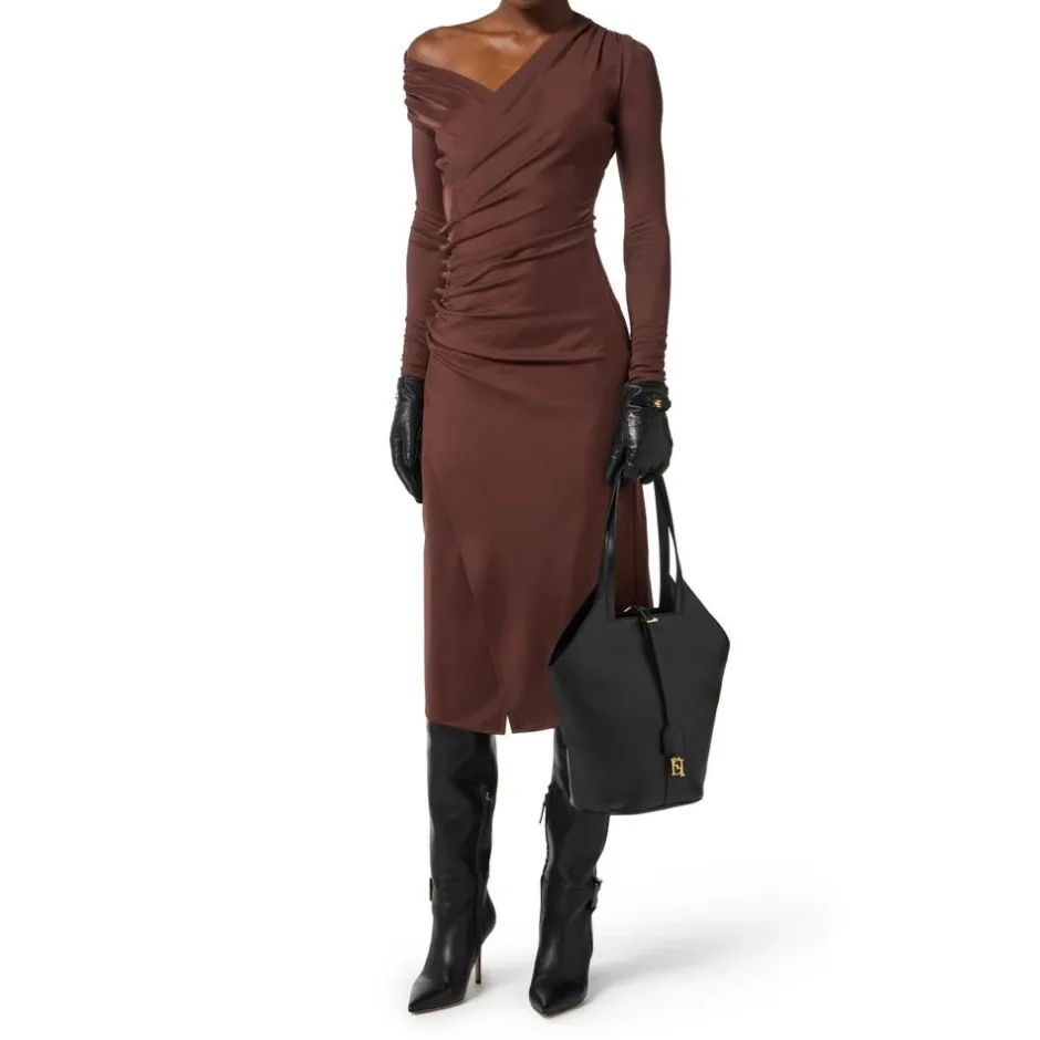 New Jerseykjole med juvelknapper Dame Kjoler