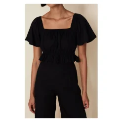 Discount Joseva Cotton-Poplin Top Dame Bluser & Skjorter