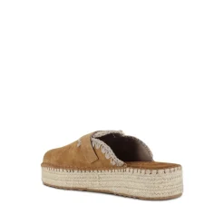 Outlet Jute Clog Plain Suede Dame Loafers