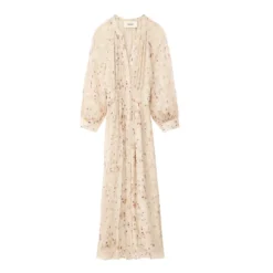 Outlet Karla Kjole Chic Fluid Beige Dame Kjoler