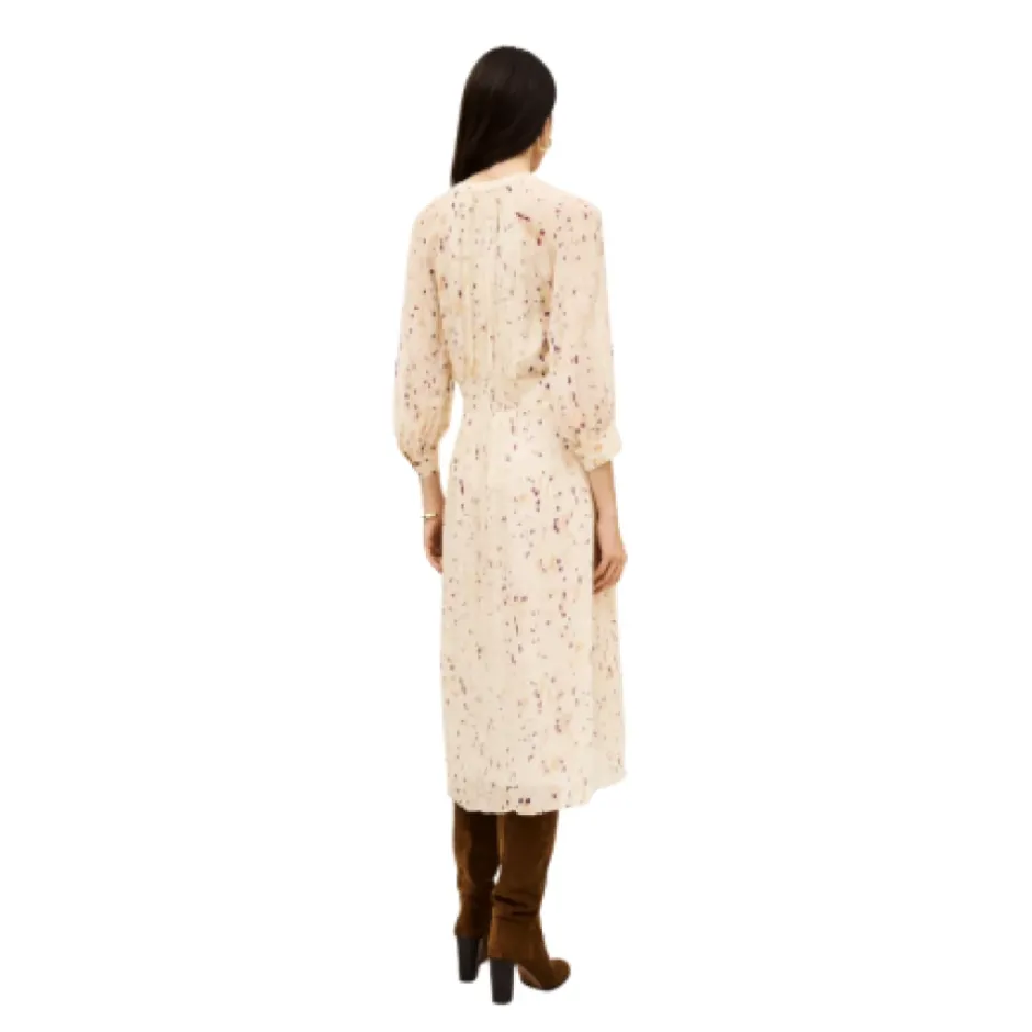 Outlet Karla Kjole Chic Fluid Beige Dame Kjoler