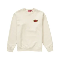 Sale Kæde Logo Crewneck i Natur Trøjer|Sweatshirts