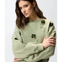 Online Kikoine Cropped Sweatshirt Dame Sweatshirts|Striktrøjer & Sweatere