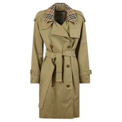 Sale Klassisk Trenchcoat med Revers Dame Frakker
