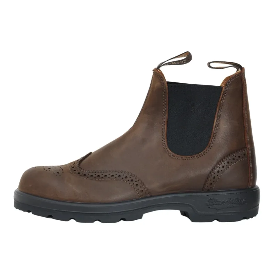 Discount Klassiske Brogue Ankelstøvler Chelsea Boots
