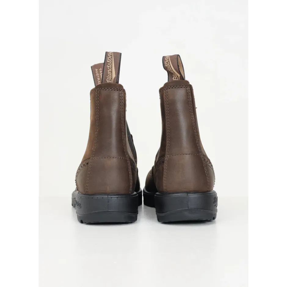Discount Klassiske Brogue Ankelstøvler Chelsea Boots