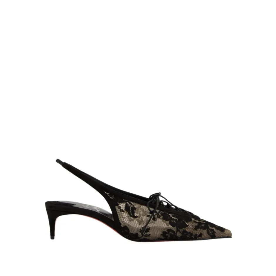 Online KM Lace Sling Dame Pumps|Stiletter