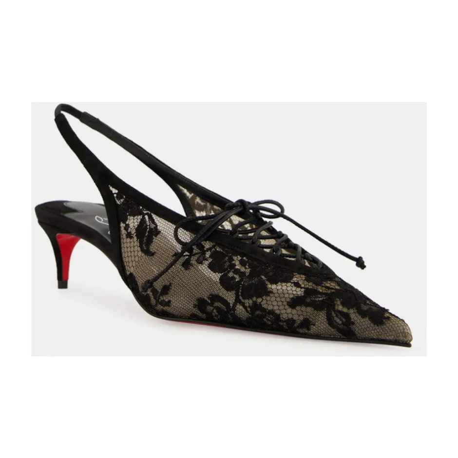 Online KM Lace Sling Dame Pumps|Stiletter