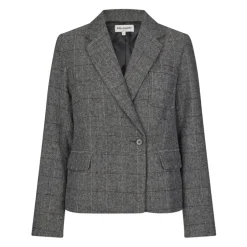Sale Kort Grå Uld Blazer Dame Jakker