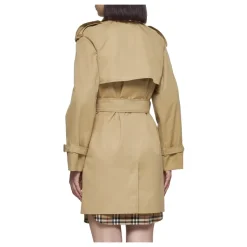 Hot Kort trenchcoat med ternede detaljer Dame Frakker