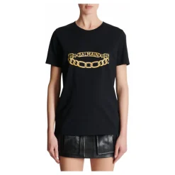 Clearance Kortærmet Kædeprint T-shirt Dame T-Shirts