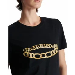 Clearance Kortærmet Kædeprint T-shirt Dame T-Shirts