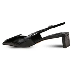 Discount Krokodilleeffekt Slingback Hæle Dame Pumps|Stiletter