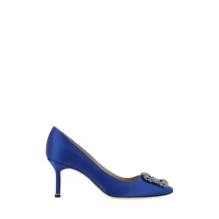 Krystal Spænde Silke Satin Pumps Dame Pumps|Stiletter