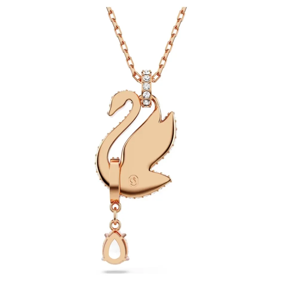 Best Kvinders Vedhæng Svane Sort Rosaguld Legering Lag SWAN 5678045 Dame Smykker