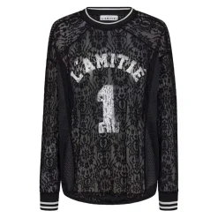 Lace Application Sweat Dame Sweatshirts|Striktrøjer & Sweatere