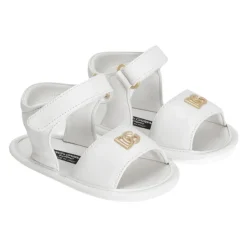 Online Lammeskinds Nappa Sandaler med Metal Logo Børn Sandaler