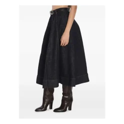 Discount Lang Denim Nederdel Dame Nederdele