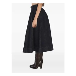Discount Lang Denim Nederdel Dame Nederdele