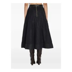 Discount Lang Denim Nederdel Dame Nederdele