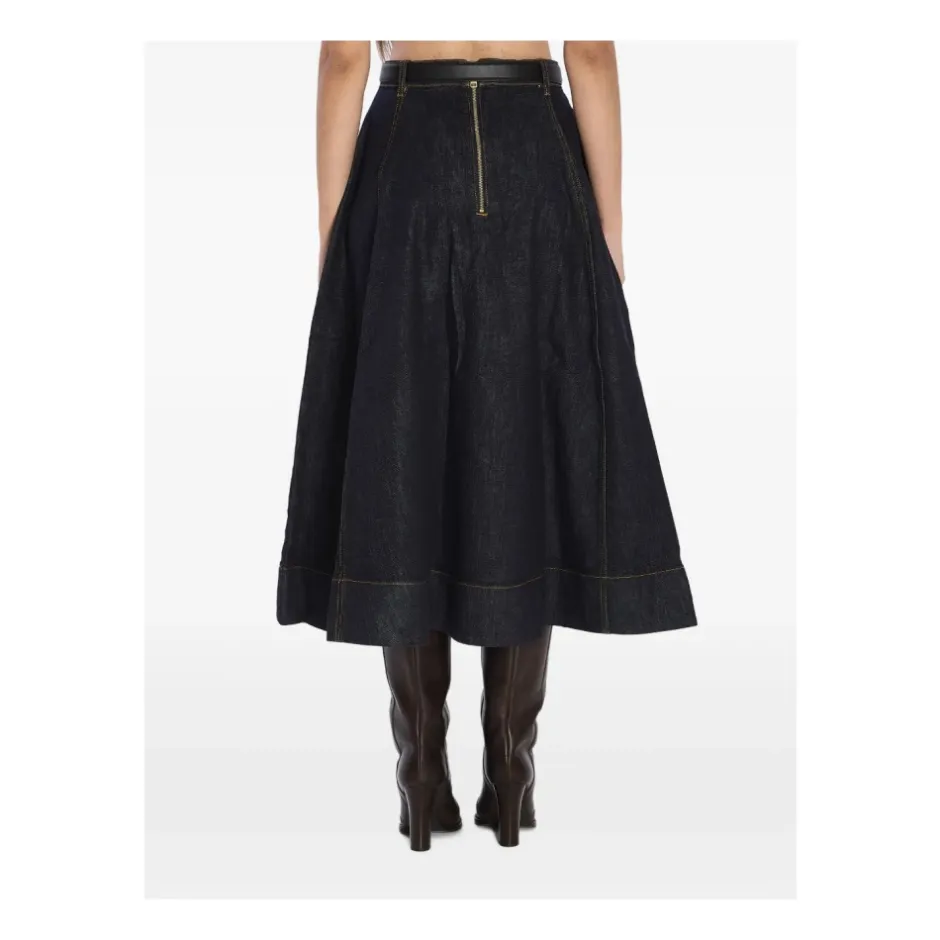 Discount Lang Denim Nederdel Dame Nederdele