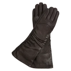 Hot Lange mørkee handsker med en fold Dame Handsker