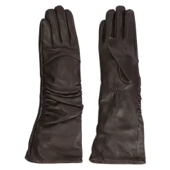 Hot Lange mørkee handsker med en fold Dame Handsker