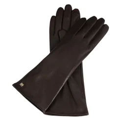 Online Lange mørkee monogramhandsker Dame Handsker