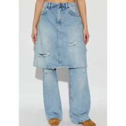 Layered Denim Trousers Dame Jeans